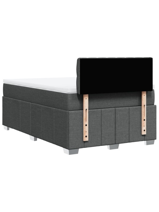 Box spring postel s matrací tmavě šedá 120x200 cm textil