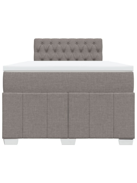 Box spring postel s matrací taupe 120x200 cm textil