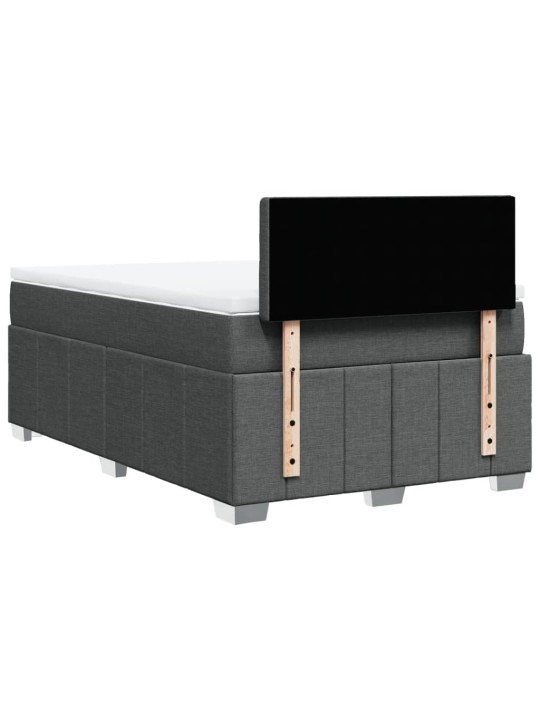 Box spring postel s matrací tmavě šedá 120x200 cm textil