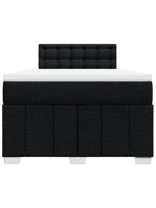 Box spring postel s matrací černá 120x200 cm textil