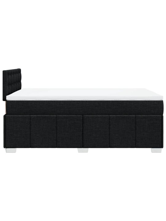 Box spring postel s matrací černá 120x200 cm textil