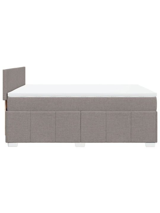 Box spring postel s matrací taupe 140x190 cm textil