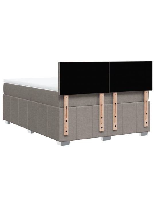 Box spring postel s matrací taupe 140x190 cm textil