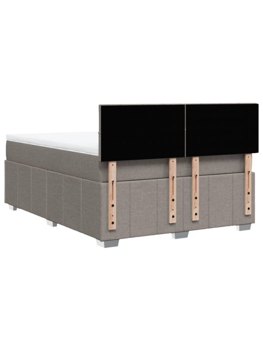 Box spring postel s matrací taupe 140x190 cm textil