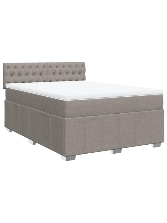 Box spring postel s matrací taupe 140x190 cm textil