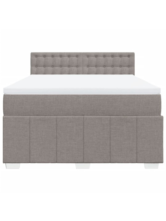 Box spring postel s matrací taupe 140x190 cm textil