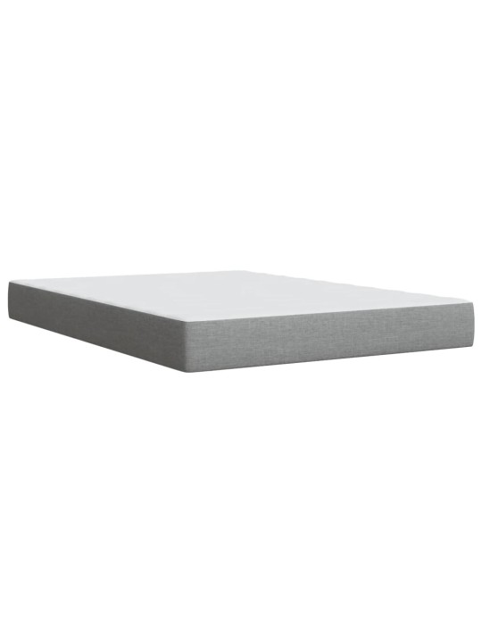 Box spring postel s matrací světle šedá 160 x 200 cm textil