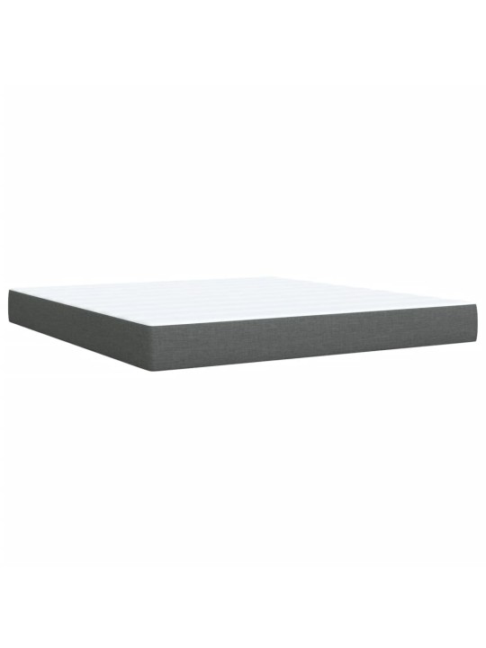Box spring postel s matrací tmavě šedá 180x200 cm textil