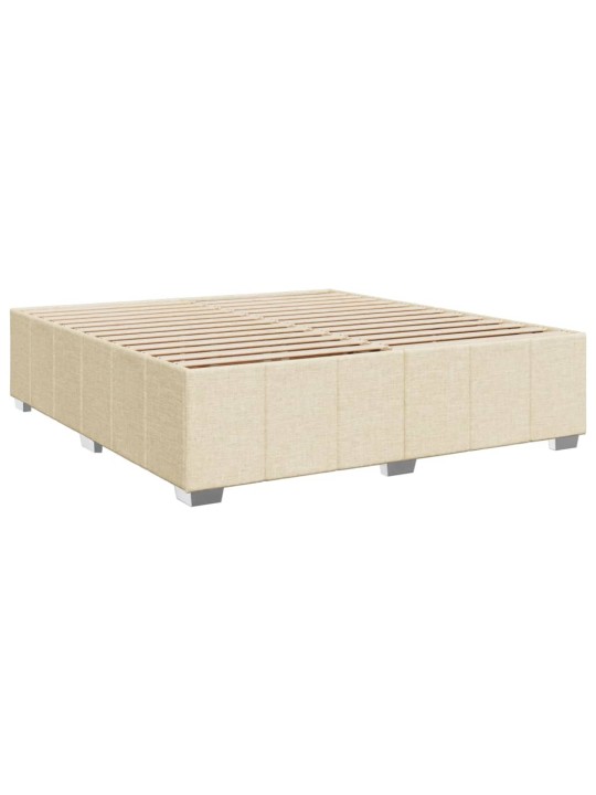 Box spring postel s matrací krémová 180x200 cm textil