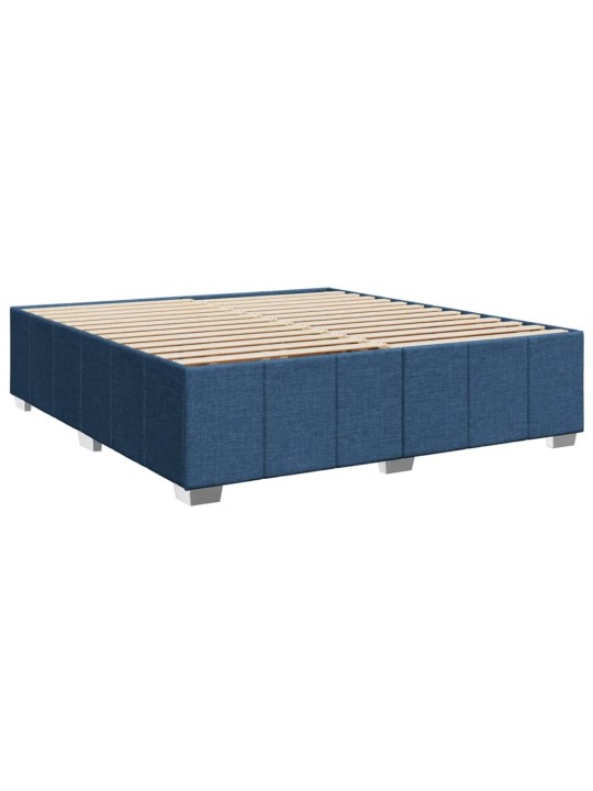 Box spring postel s matrací modrá 180x200 cm textil