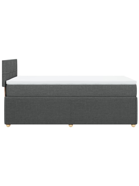 Box spring postel s matrací tmavě šedá 80 x 200 cm textil
