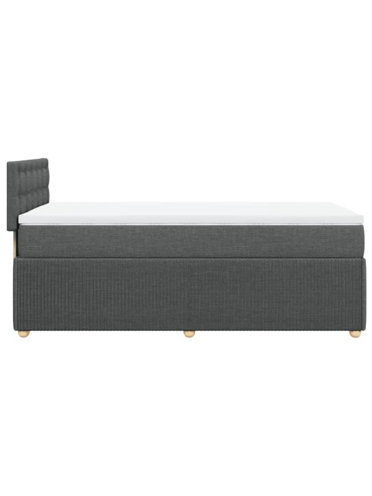 Box spring postel s matrací tmavě šedá 90x190 cm textil