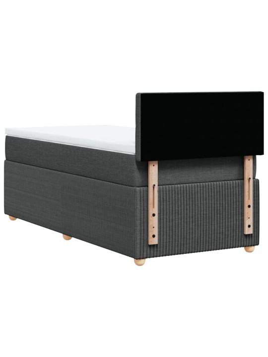 Box spring postel s matrací tmavě šedá 90x190 cm textil