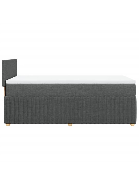 Box spring postel s matrací tmavě šedá 90x200 cm textil