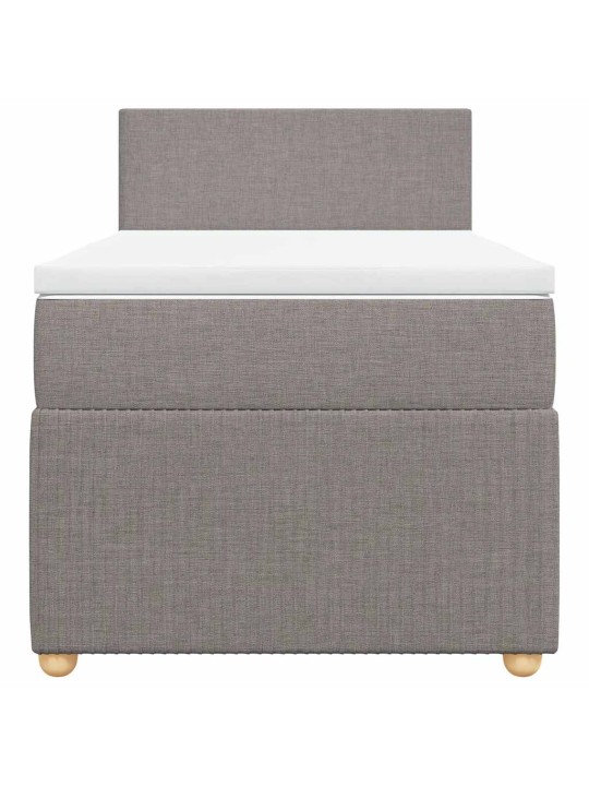 Box spring postel s matrací taupe 90x200 cm textil
