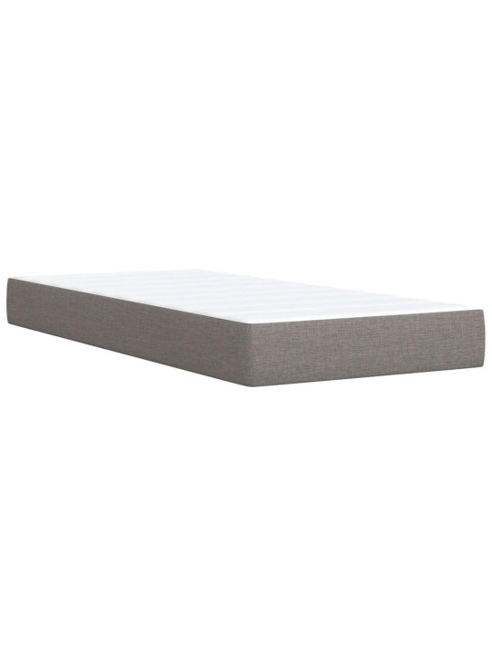 Box spring postel s matrací taupe 90x200 cm textil