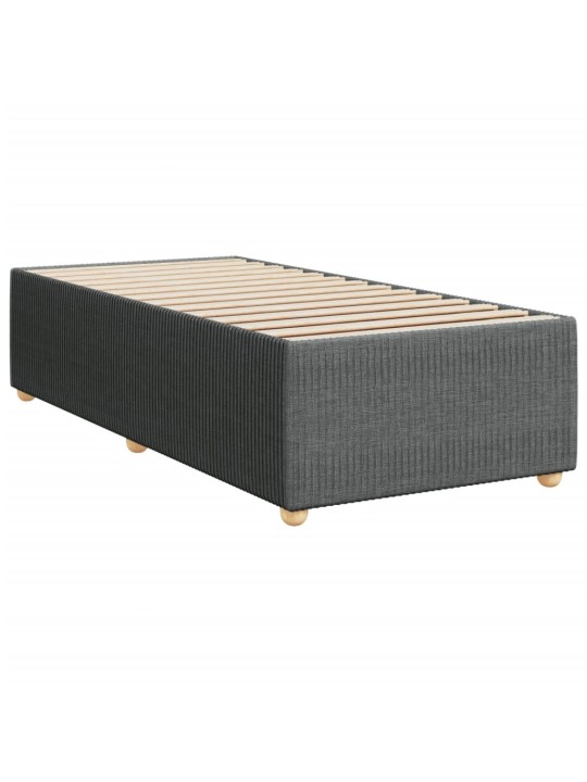 Box spring postel s matrací tmavě šedá 90x200 cm textil