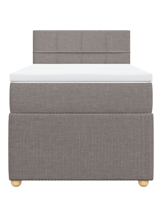 Box spring postel s matrací taupe 90x200 cm textil
