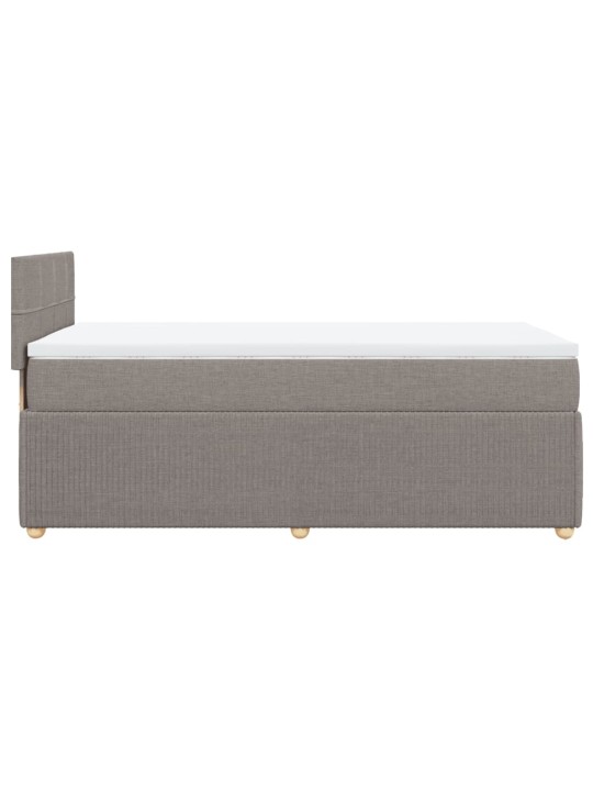 Box spring postel s matrací taupe 90x200 cm textil