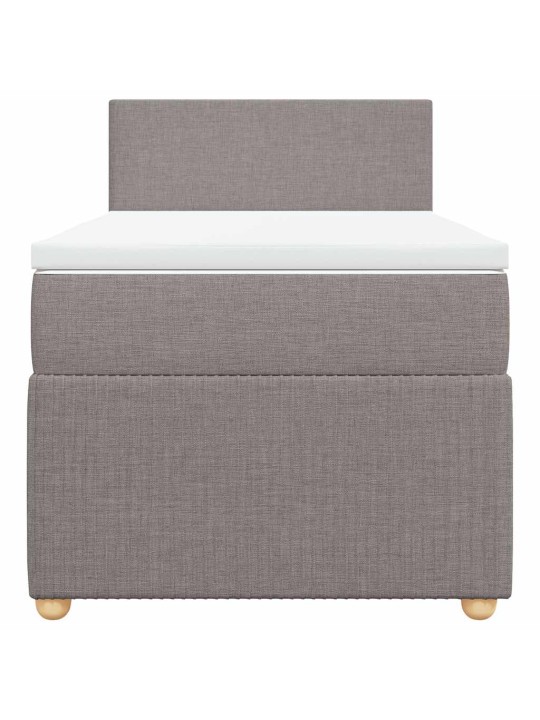 Box spring postel s matrací taupe 100 x 200 cm textil