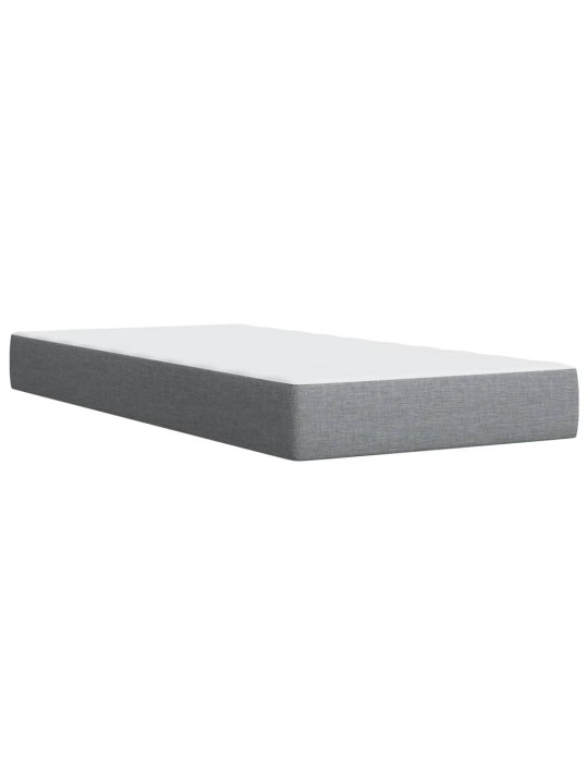 Box spring postel s matrací světle šedý 100 x 200 cm textil