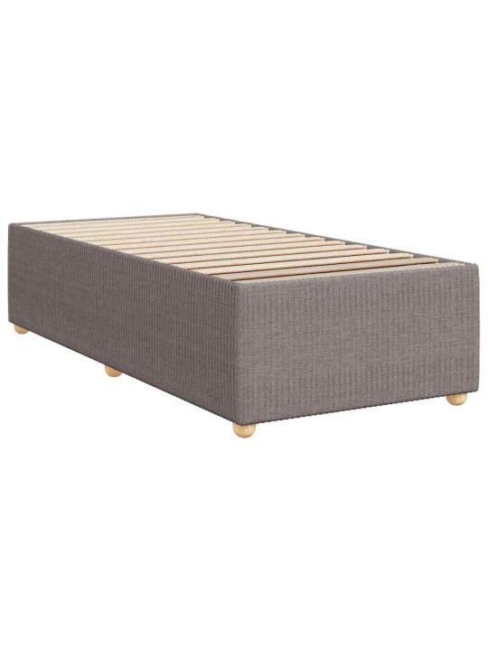 Box spring postel s matrací taupe 100 x 200 cm textil