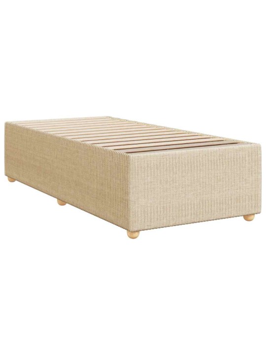 Box spring postel s matrací krémová 100 x 200 cm textil