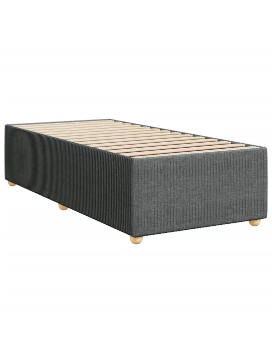 Box spring postel s matrací tmavě šedá 100 x 200 cm textil