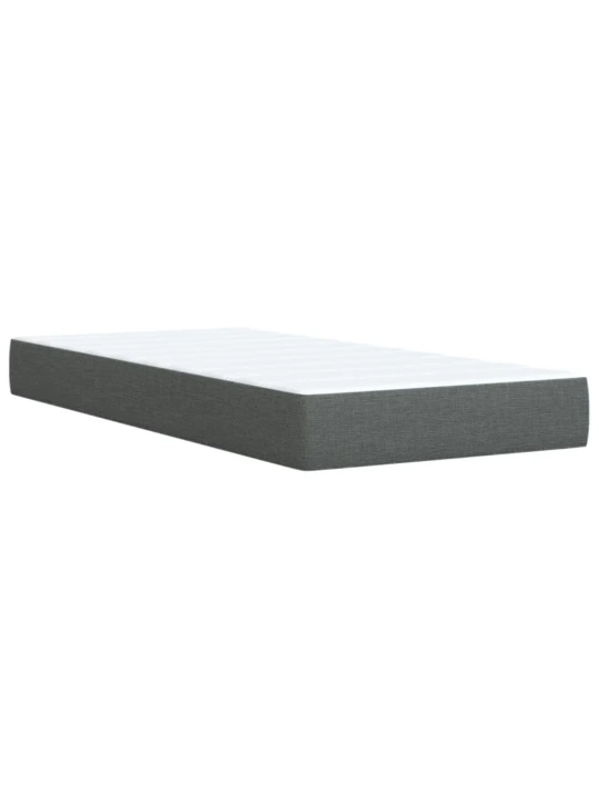 Box spring postel s matrací tmavě šedá 100 x 200 cm textil