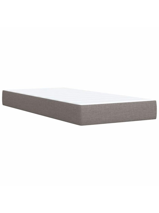 Box spring postel s matrací taupe 100 x 200 cm textil