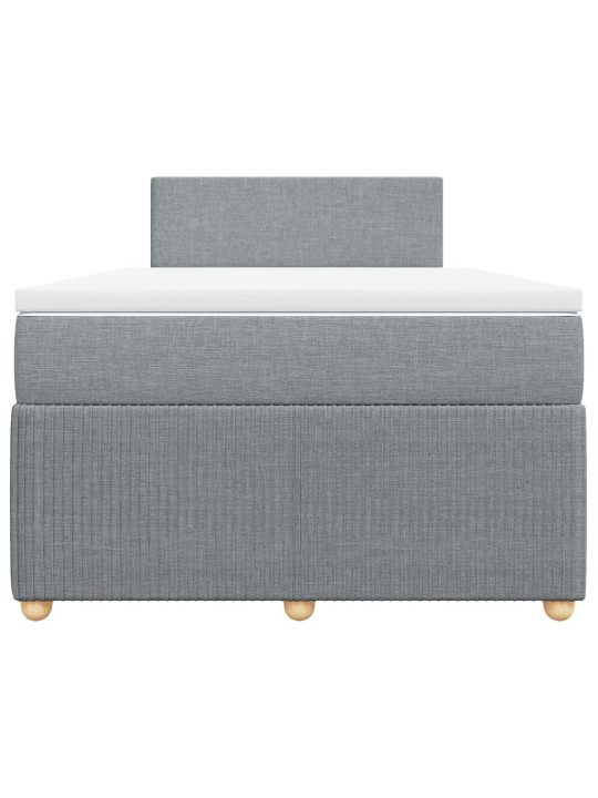 Box spring postel s matrací světle šedá 120x190 cm textil