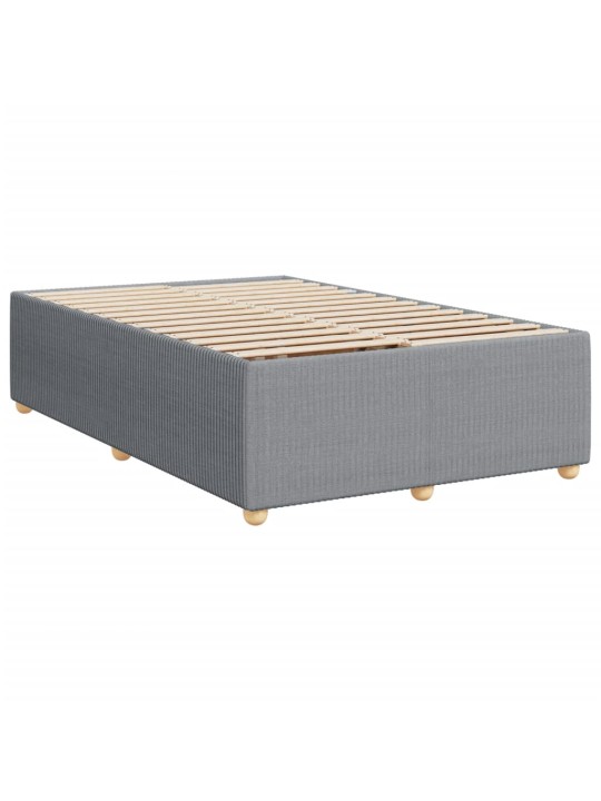 Box spring postel s matrací světle šedá 120x190 cm textil