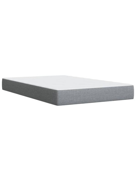 Box spring postel s matrací světle šedá 120x190 cm textil