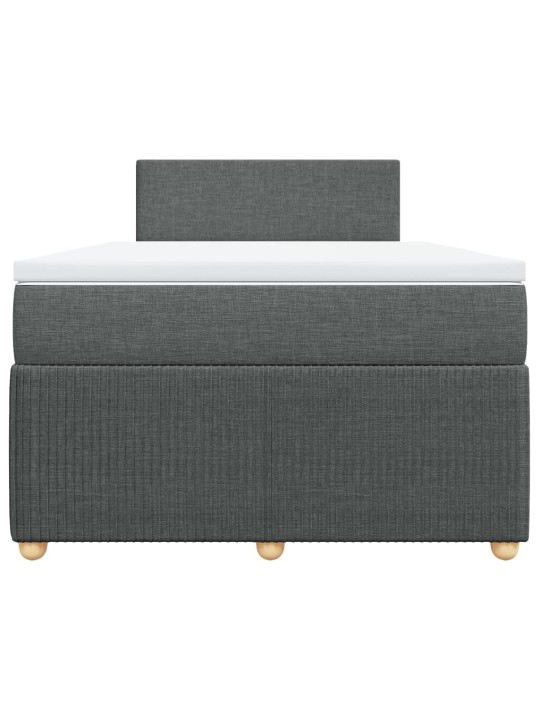 Box spring postel s matrací tmavě šedá 120x190 cm textil