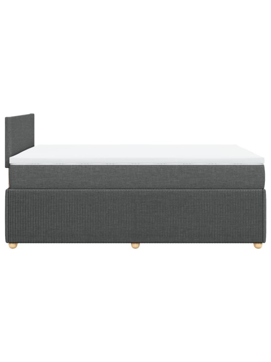 Box spring postel s matrací tmavě šedá 120x190 cm textil