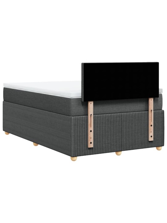 Box spring postel s matrací tmavě šedá 120x190 cm textil