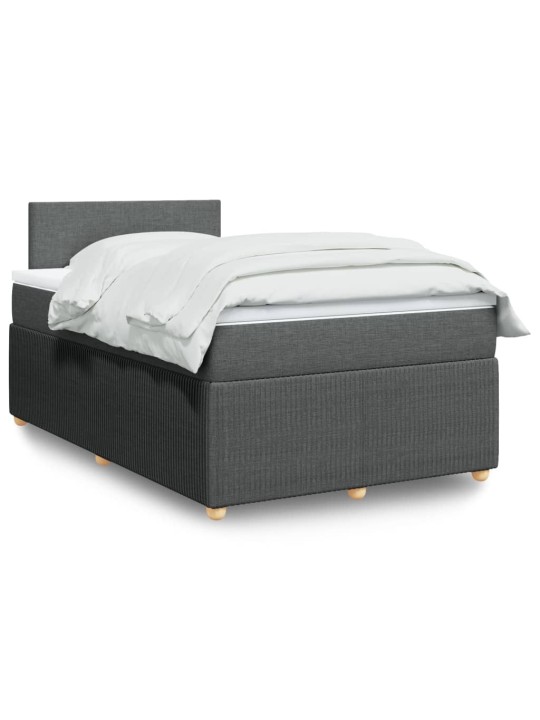Box spring postel s matrací tmavě šedá 120x190 cm textil