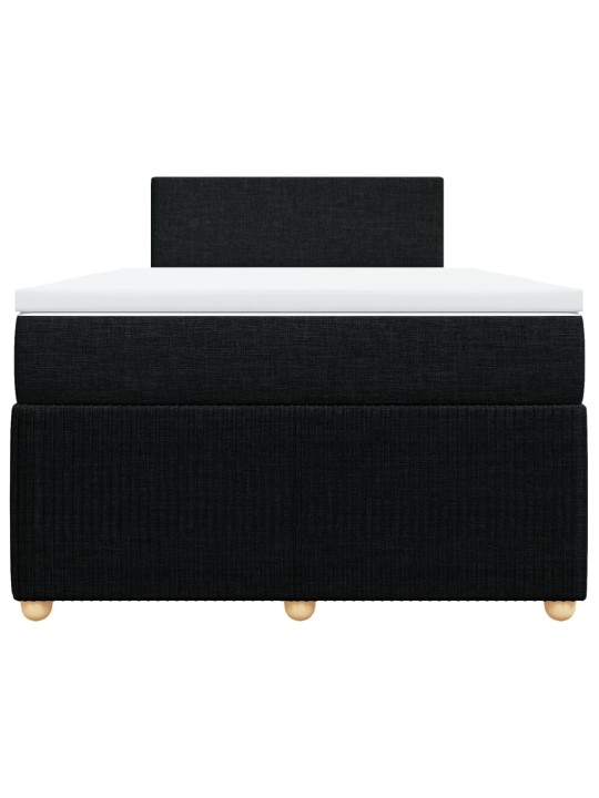Box spring postel s matrací černá 120x190 cm textil