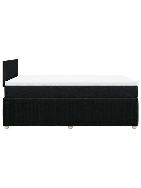 Box spring postel s matrací černá 120x190 cm textil