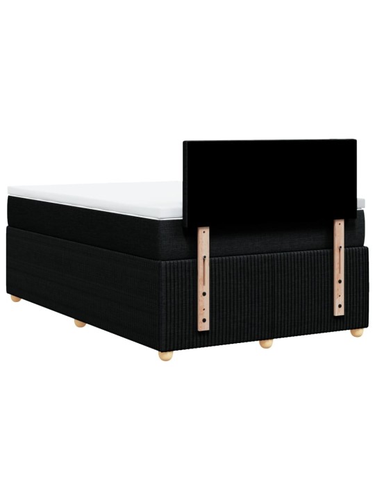 Box spring postel s matrací černá 120x190 cm textil