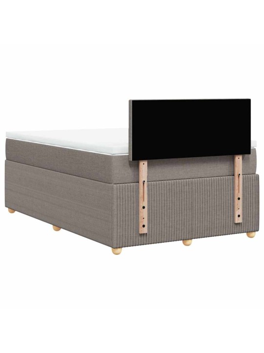 Box spring postel s matrací taupe 120x190 cm textil