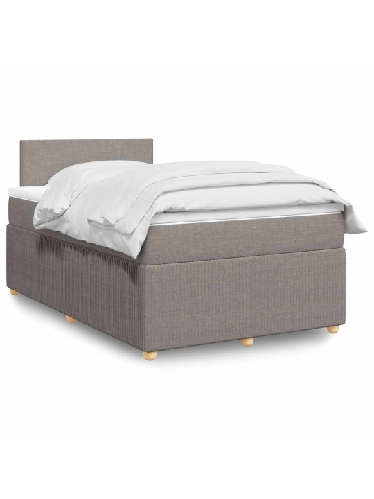 Box spring postel s matrací taupe 120x190 cm textil