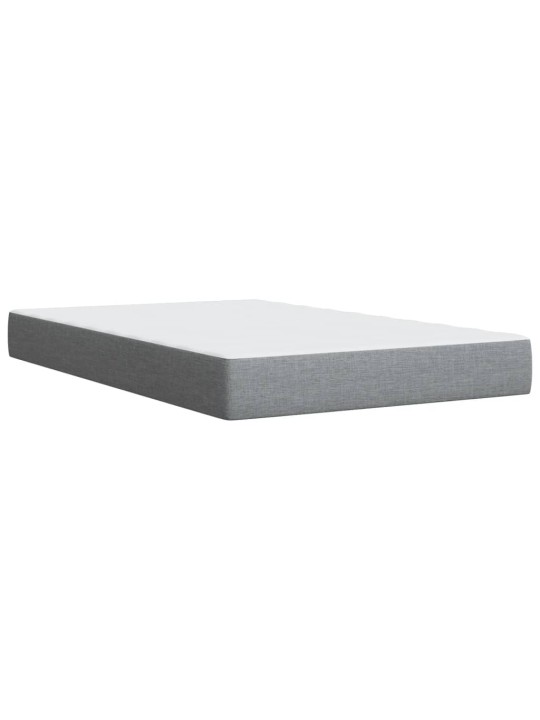 Box spring postel s matrací světle šedá 120x190 cm textil