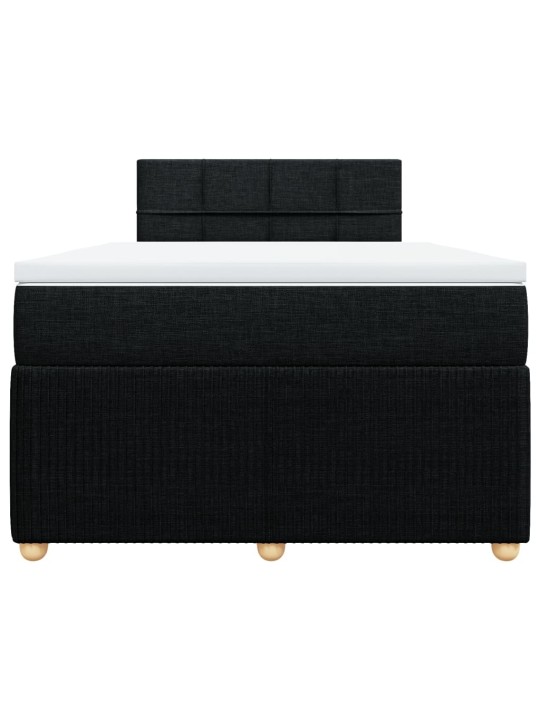 Box spring postel s matrací černá 120x190 cm textil