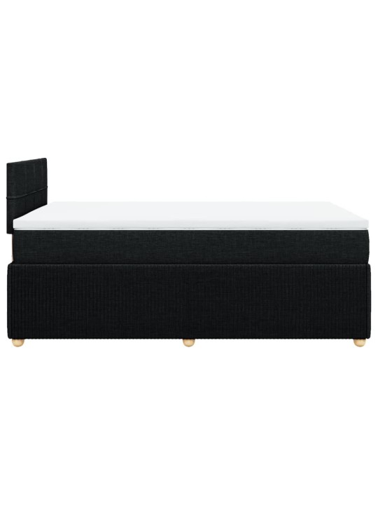 Box spring postel s matrací černá 120x190 cm textil