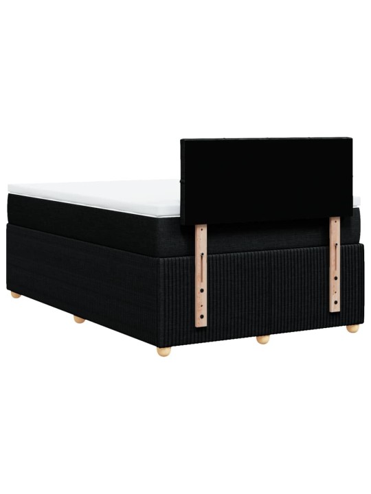 Box spring postel s matrací černá 120x190 cm textil