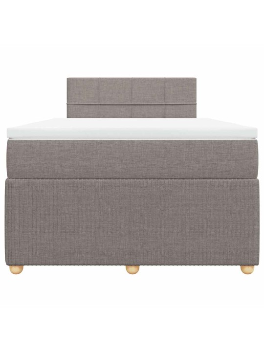 Box spring postel s matrací taupe 120x190 cm textil