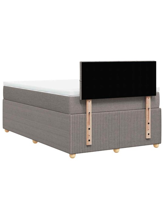 Box spring postel s matrací taupe 120x190 cm textil