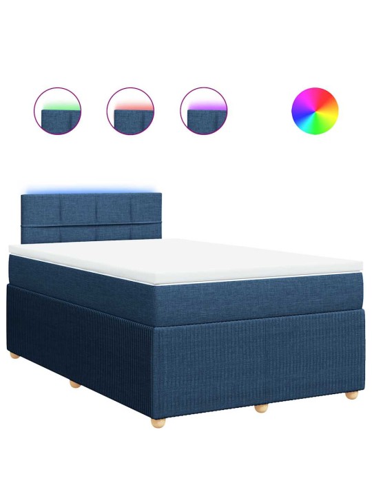 Box spring postel s matrací černá 120x190 cm textil