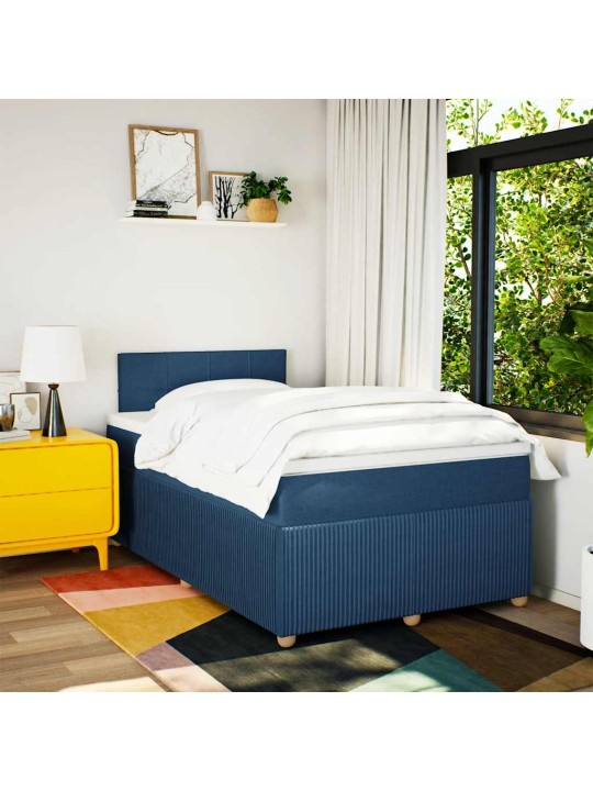 Box spring postel s matrací černá 120x190 cm textil